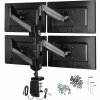 tectake 404157 stolový držiak pre 4 monitory od 13