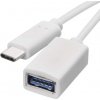 EMOS Dátový OTG kábel USB-A 3.0 / USB-C 3.0 s funkciou redukcie, 15 cm, biely