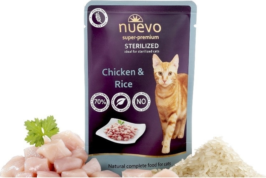 Nuevo Cat sterilized drůbeží s rýží 85 g