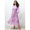 Trendyol Pink Floral Sash Detailed Lined Pleated Chiffon Woven Dress fuchsiová 34 Trendyol 8683049588535