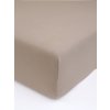 MKLozkoviny.sk Jersey plachta s elastanom Deluxe 140 × 200 cm – sivohnedá