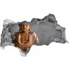 Samolepiaca nálepka na stenu Drevené buddha 95x73 cm