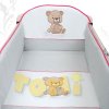 TOMI 17 Súprava Medvedík 11 sivá/malinová 3 diely (obliečky+hniezdo)