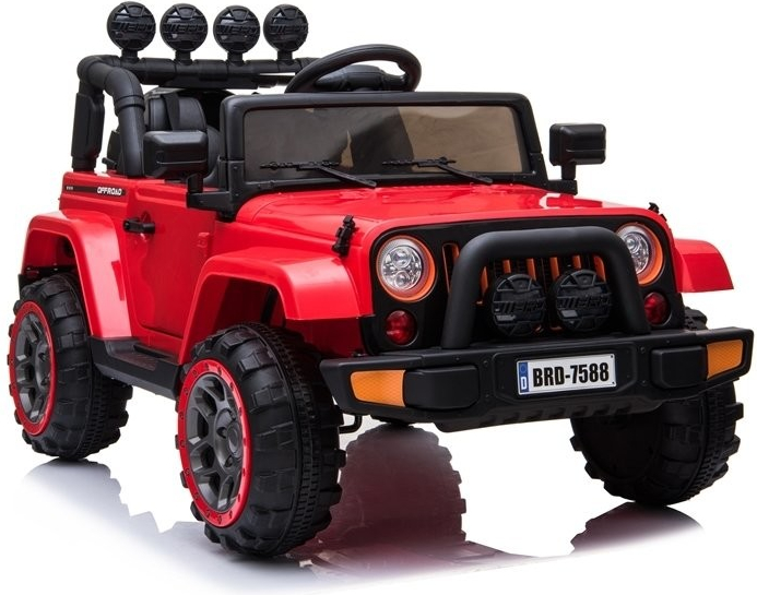 Ramiz Elektrické autíčko Jeep BRD 7588 4x4 4x45W 1x12V10Ah červená