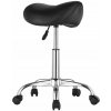 Sedlová Otočná Stolička Čierna Nosnosť 204KG s Nastaviteľnou Výškou