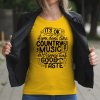Dámske tričko s potlačou Country no music Žltá XS