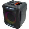 NEDIS párty reproduktor/ výkon 150 W/ Bluetooth/ doba přehrávání na baterie 5 hod/ držadlo/ párty osvětlení/ ekvalizér (SPPT2450BK)