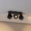 Arcchio LED stropné svietidlo Rotari, šošovky, 3 svetlá, čierne - 10025758