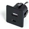 USB zásuvka do dosky stola Furnika čierna