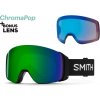Snowboardové okuliare Smith 4D Mag black | cp sun green mirror +cp storm rose flash 24 - Odosielame do 24 hodín