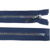 ZIPS kostený šírka 5mm dĺžka 70cm dúhovaná modrá