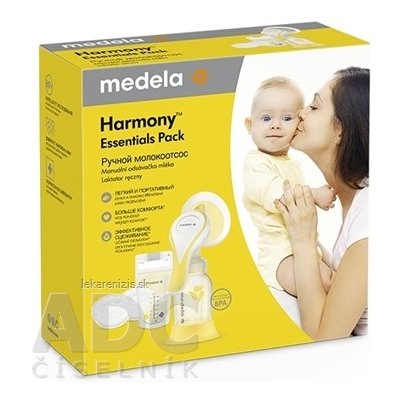 MEDELA Harmony Essentials Pack manuálna odsávačka + cumlík 1ks, vrecko na mlieko 4ks, vložky do podprsenky 4ks, 1 set