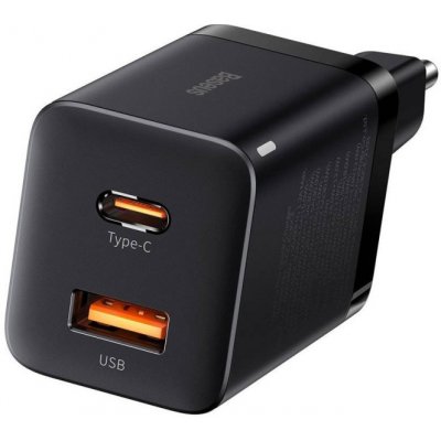 Baseus CCSUPP-E01 Super Si Quick Nabíjačka USB + USB-C 30W Black 6953156206342