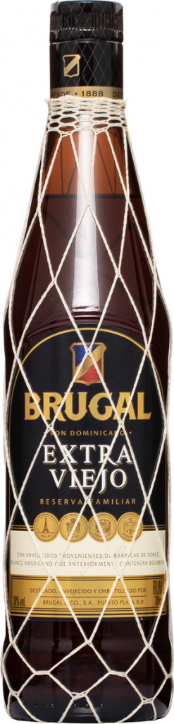 Brugal EXTRA VIEJO Ron Dominicano Rum 38% 0,7 l (čistá fľaša)