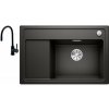 Set RS Novaservis Ferro, matná čierna + Blanco Zenar XL 6 S Compact (vanička na pravej strane, čierna + čierna matná)