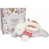 Doudou et Compagnie Paris Doudou Plyšový králik s tmavoružovou bambulou 25 cm