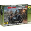 ZVEZDA Model Kit military 3607 - German WWII Sidecar R12 with crew (1:35)