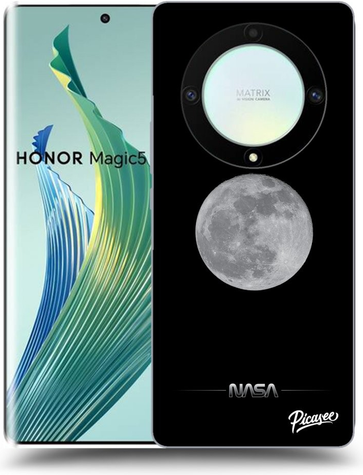 Púzdro Picasee silikónové Honor Magic5 Lite 5G - Moon Minimal čierne