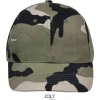 SOL'S | Buffalo, 6 panelová baseball. šiltovka, kamufláž