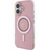 Obal Guess IML Rhinestones Ring MagSafe Apple iPhone 16 GUHMP16SPFTDTEP Pink