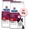 Hill's Prescription Diet i/d Starostlivosť o zažívanie granule pre mačky 2 x 8 kg