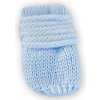 Baby Nellys Zimné pletené rukavičky sv. modré