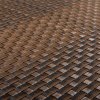 Balkónová zástena - umelý ratan, 0,9x3m - čierno-hnedá (Ratanová zástena na balkón s okami na upevnenie - farba na želanie)
