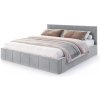 Wilsondo Čalúnená manželská posteľ s úložným priestorom Fiona 180x200 - sivá