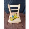 Detská drevená stolička 1ks maľovaná - vzor 5