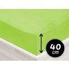 Jersey napínacie prestieradlo na extra vysoký matrac JR-019 Žiarivo zelené 180 x 200 - výška 40 cm