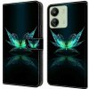 Peňaženkové kožené puzdro Crystal na Xiaomi Redmi 13C - Odraz motýľa