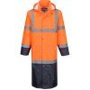 PORTWEST Plášť H446 Hi-Vis Contrast Raincoat 122cm, do deště, reflexní POR-H446ONRM M Oranžová/navy