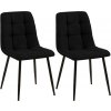 Sada 2 jedálenských stoličiek látka Tilde, čierna