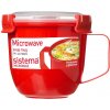 Sistema Hrnček na polievku Microwave soup mug 565 ml, červená