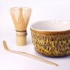 Set na čaj MATCHA žltý (miska CHAWAN, metlička CHASEN a naberačka CHASHAKU)