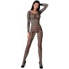 Bodystocking Sieťovaný overal BS077 Black OS - Veľkosť univerzálna