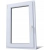 PVC okno ľavé biele 40x50 / 400x500 mm Otváravo-sklopné okno, dvojsklo