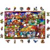 WOODEN CITY Drevené puzzle Police na knihy o cestovaní 505 dielikov