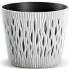 Prosperplast Kvetináč SANDY ROUND ECO WOOD 26,2 cm biely