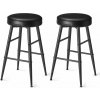 SONGMICS Súprava 2 ks barových stoličiek Vasagle Bela čierna