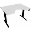 Hobis Pracovný stôl Motion Ergo, PO, 2S, 120x70,5-120,5x90 cm, biela/čierna