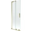 MEXEN/S - Velar L dvojkrídlová posuvná vaňová zástena 75 x 150, transparent, zlatá 896-075-003-01-50