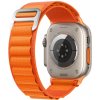 AppleMix Remienok pre Apple Watch Ultra 49 mm / 45 mm / 44 mm / 42 mm - nylon / kovová spona - oranžový