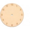 Drevená podložka k hodinám - arabské čísla - kruh 15cm