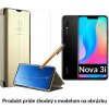 Otváracie Púzdro Luxria Clear View pre Huawei - Zlaté pre Huawei: Nova 3i