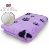 DRYBED Premium Vet Bed svetlofialový + čierne labky 150 x 100 cm