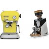 Ascaso Dream ONE, Sun Yellow + Eureka Mignon Single Dose, Chrome & Oak