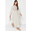 Trendyol Guipure Detaily Tkané Ecru Šaty šedá 44 Trendyol 8683049744047