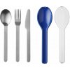 MEPAL Ellipse Vivid Blue 3 ks. - súprava príborov pre 1 osobu z nerezovej ocele v puzdre