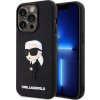 Karl Lagerfeld iPhone 14 Pro Rubber Ikonik 3D čierne